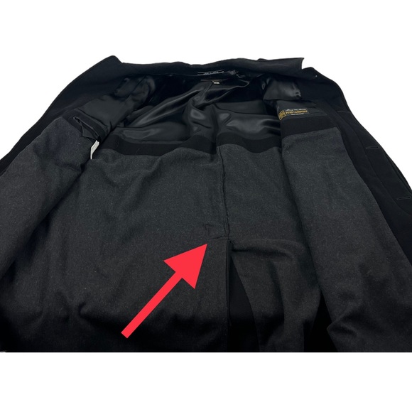 Neiman Marcus Mens 2XL Coat Jacket 100% Cashmere Black Made In Italy Buttons - Picture 13 of 15